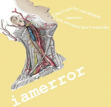 Iamerror : I Don't Care for Your Distaste, I Told You Once I Don't Want This